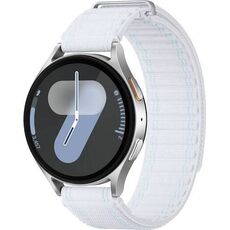 Galaxy Watch7 | 44 мм | 4G LTE | Silver | Fabric/Blue White | M/L, Размер: 44 мм, Цвет: Silver, Тип ремешка: Fabric, Цвет ремешка: Blue White, Размер ремешка: M/L, Подключение часов: Bluetooth / Wi-Fi + 4G LTE