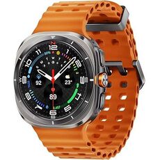 Galaxy Watch Ultra 2025 | 47 мм | 4G LTE | Titanium Silver | Marine/Orange | S/M/L, Размер: 47 мм, Цвет: Titanium Silver, Тип ремешка: Marine, Цвет ремешка: Orange, Размер ремешка: S/M/L, Подключение часов: Bluetooth / Wi-Fi + 4G LTE