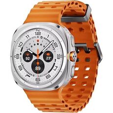 Galaxy Watch Ultra 2025 | 47 мм | 4G LTE | Titanium White | Marine/Orange | S/M/L, Размер: 47 мм, Цвет: Titanium White, Тип ремешка: Marine, Цвет ремешка: Orange, Размер ремешка: S/M/L, Подключение часов: Bluetooth / Wi-Fi + 4G LTE