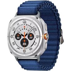 Galaxy Watch Ultra 2025 | 47 мм | 4G LTE | Titanium White | Trail/Blue | S/M/L, Размер: 47 мм, Цвет: Titanium White, Тип ремешка: Trail, Цвет ремешка: Blue, Размер ремешка: S/M/L, Подключение часов: Bluetooth / Wi-Fi + 4G LTE