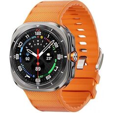 Galaxy Watch Ultra 2025 | 47 мм | 4G LTE | Titanium Silver | Peakform/Orange | S/M/L, Размер: 47 мм, Цвет: Titanium Silver, Тип ремешка: Peakform, Цвет ремешка: Orange, Размер ремешка: S/M/L, Подключение часов: Bluetooth / Wi-Fi + 4G LTE