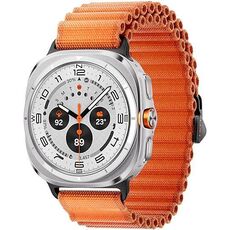 Galaxy Watch Ultra 2025 | 47 мм | 4G LTE | Titanium White | Trail/Orange | S/M/L, Размер: 47 мм, Цвет: Titanium White, Тип ремешка: Trail, Цвет ремешка: Orange, Размер ремешка: S/M/L, Подключение часов: Bluetooth / Wi-Fi + 4G LTE