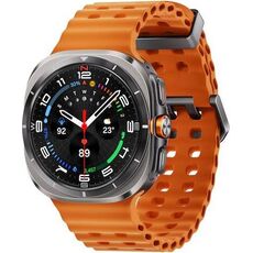 Galaxy Watch Ultra | 47 мм | Titanium Silver | Marine/Orange | M/L, Размер: 47 мм, Цвет: Titanium Silver, Тип ремешка: Marine, Цвет ремешка: Orange, Размер ремешка: M/L