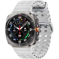 Galaxy Watch Ultra | 47 мм | Titanium Silver | Marine/White | M/L, Размер: 47 мм, Цвет: Titanium Silver, Тип ремешка: Marine, Цвет ремешка: White, Размер ремешка: M/L