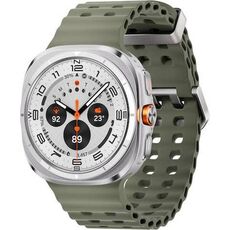 Galaxy Watch Ultra | 47 мм | Titanium White | Marine/Green | M/L, Размер: 47 мм, Цвет: Titanium White, Тип ремешка: Marine, Цвет ремешка: Green, Размер ремешка: M/L