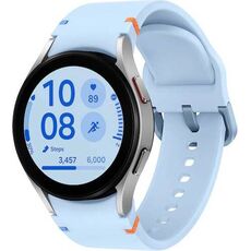 Galaxy Watch FE | 40mm | 4G LTE | Silver | Sport/Sky Blue, Размер: 40 мм, Цвет: Silver, Цвет ремешка: Sky Blue, Подключение часов: Bluetooth / Wi-Fi + 4G LTE