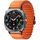 Samsung Galaxy Watch Ultra • 47 мм • Titanium Silver, Размер: 47 мм, Цвет: Titanium Silver, Тип ремешка: Trail, Цвет ремешка: Orange, Размер ремешка: M/L
