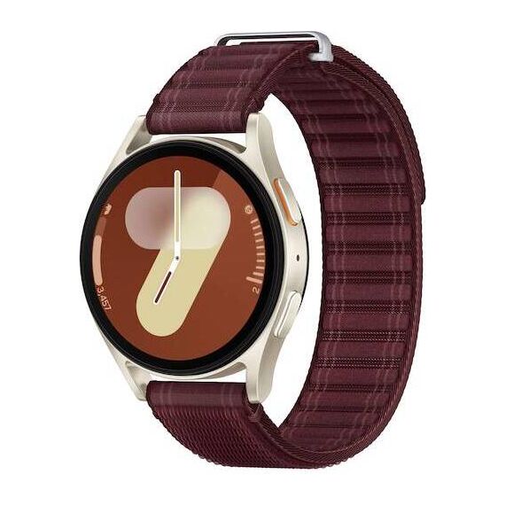 Samsung Galaxy Watch7 • 40 мм • Cream • Bluetooth / Wi-Fi, Размер: 40 мм, Цвет: Cream, Тип ремешка: Fabric, Цвет ремешка: Wine, Размер ремешка: S/M, Подключение часов: Bluetooth / Wi-Fi