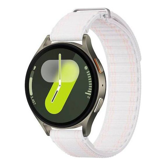 Samsung Galaxy Watch7 • 44 мм • Green • Bluetooth / Wi-Fi + 4G LTE, Размер: 44 мм, Цвет: Green, Тип ремешка: Fabric, Цвет ремешка: Pink White, Размер ремешка: S/M, Подключение часов: Bluetooth / Wi-Fi + 4G LTE