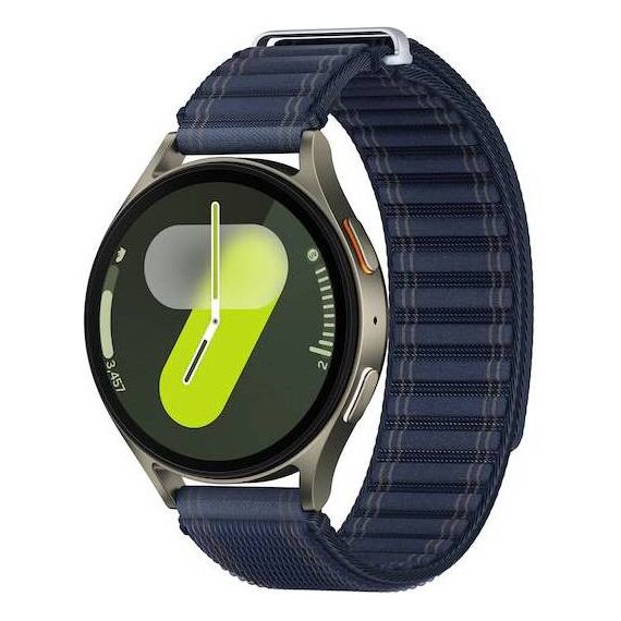 Samsung Galaxy Watch7 • 44 мм • Green • Bluetooth / Wi-Fi + 4G LTE, Размер: 44 мм, Цвет: Green, Тип ремешка: Fabric, Цвет ремешка: Navy, Размер ремешка: M/L, Подключение часов: Bluetooth / Wi-Fi + 4G LTE