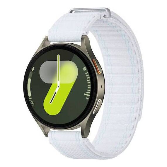 Samsung Galaxy Watch7 • 44 мм • Green • Bluetooth / Wi-Fi + 4G LTE, Размер: 44 мм, Цвет: Green, Тип ремешка: Fabric, Цвет ремешка: Blue White, Размер ремешка: M/L, Подключение часов: Bluetooth / Wi-Fi + 4G LTE