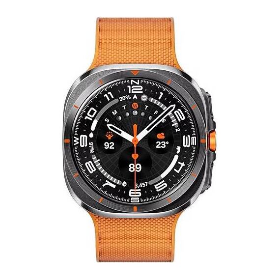 Galaxy Watch Ultra 2025 | 47 мм | 4G LTE | Titanium Gray | Peakform/Orange | S/M/L, Размер: 47 мм, Цвет: Titanium Gray, Тип ремешка: Peakform, Цвет ремешка: Orange, Размер ремешка: S/M/L, Подключение часов: Bluetooth / Wi-Fi + 4G LTE, изображение 2