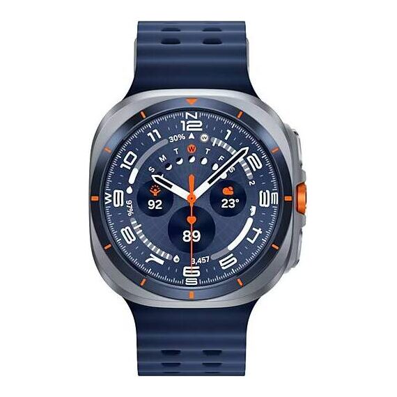 Galaxy Watch Ultra 2025 | 47 мм | 4G LTE | Titanium Blue | Marine/Blue | S/M/L, Размер: 47 мм, Цвет: Titanium Blue, Тип ремешка: Marine, Цвет ремешка: Blue, Размер ремешка: S/M/L, Подключение часов: Bluetooth / Wi-Fi + 4G LTE, изображение 2
