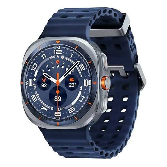Galaxy Watch Ultra 2025 | 47 мм | 4G LTE | Titanium Blue | Marine/Blue | S/M/L, Размер: 47 мм, Цвет: Titanium Blue, Тип ремешка: Marine, Цвет ремешка: Blue, Размер ремешка: S/M/L, Подключение часов: Bluetooth / Wi-Fi + 4G LTE