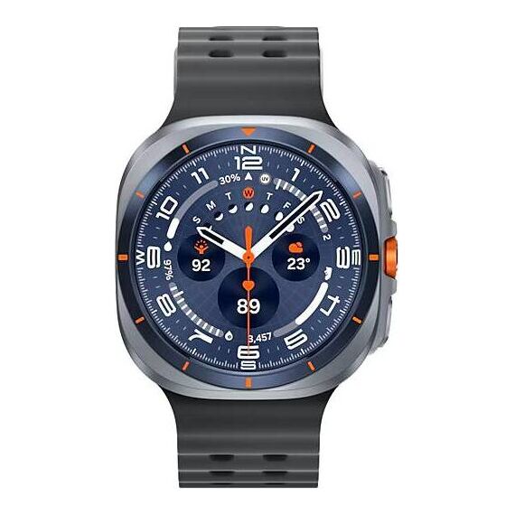 Galaxy Watch Ultra 2025 | 47 мм | 4G LTE | Titanium Blue | Marine/Dark Gray | S/M/L, Размер: 47 мм, Цвет: Titanium Blue, Тип ремешка: Marine, Цвет ремешка: Dark Gray, Размер ремешка: S/M/L, Подключение часов: Bluetooth / Wi-Fi + 4G LTE, изображение 2