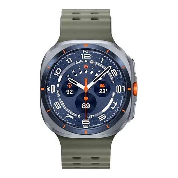 Galaxy Watch Ultra 2025 | 47 мм | 4G LTE | Titanium Blue | Marine/Green | S/M/L, Размер: 47 мм, Цвет: Titanium Blue, Тип ремешка: Marine, Цвет ремешка: Green, Размер ремешка: S/M/L, Подключение часов: Bluetooth / Wi-Fi + 4G LTE, изображение 2
