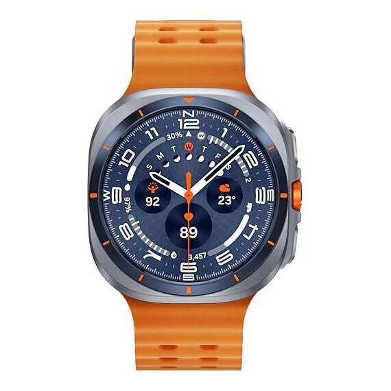 Galaxy Watch Ultra 2025 | 47 мм | 4G LTE | Titanium Blue | Marine/Orange | S/M/L, Размер: 47 мм, Цвет: Titanium Blue, Тип ремешка: Marine, Цвет ремешка: Orange, Размер ремешка: S/M/L, Подключение часов: Bluetooth / Wi-Fi + 4G LTE, изображение 2