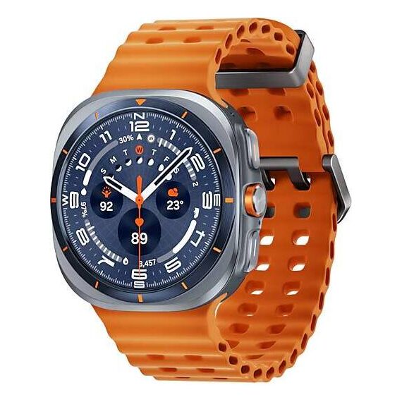 Galaxy Watch Ultra 2025 | 47 мм | 4G LTE | Titanium Blue | Marine/Orange | S/M/L, Размер: 47 мм, Цвет: Titanium Blue, Тип ремешка: Marine, Цвет ремешка: Orange, Размер ремешка: S/M/L, Подключение часов: Bluetooth / Wi-Fi + 4G LTE