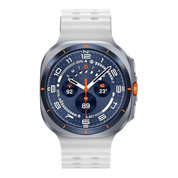 Galaxy Watch Ultra 2025 | 47 мм | 4G LTE | Titanium Blue | Marine/White | S/M/L, Размер: 47 мм, Цвет: Titanium Blue, Тип ремешка: Marine, Цвет ремешка: White, Размер ремешка: S/M/L, Подключение часов: Bluetooth / Wi-Fi + 4G LTE, изображение 2