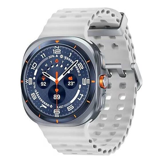 Galaxy Watch Ultra 2025 | 47 мм | 4G LTE | Titanium Blue | Marine/White | S/M/L, Размер: 47 мм, Цвет: Titanium Blue, Тип ремешка: Marine, Цвет ремешка: White, Размер ремешка: S/M/L, Подключение часов: Bluetooth / Wi-Fi + 4G LTE