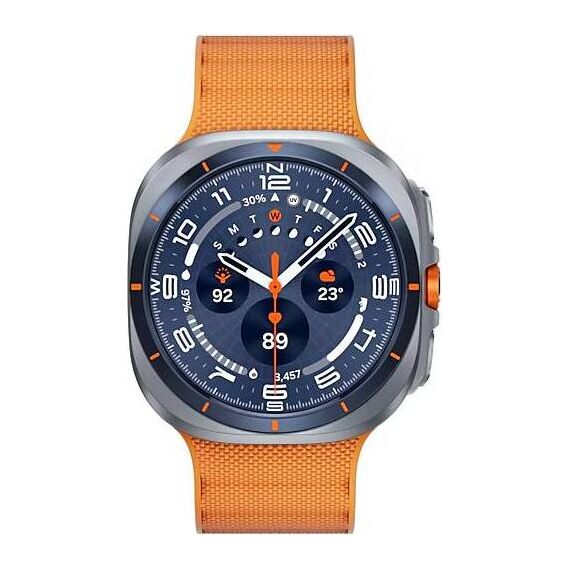 Galaxy Watch Ultra 2025 | 47 мм | 4G LTE | Titanium Blue | Peakform/Orange | S/M/L, Размер: 47 мм, Цвет: Titanium Blue, Тип ремешка: Peakform, Цвет ремешка: Orange, Размер ремешка: S/M/L, Подключение часов: Bluetooth / Wi-Fi + 4G LTE, изображение 2