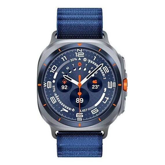 Galaxy Watch Ultra 2025 | 47 мм | 4G LTE | Titanium Blue | Trail/Blue | S/M/L, Размер: 47 мм, Цвет: Titanium Blue, Тип ремешка: Trail, Цвет ремешка: Blue, Размер ремешка: S/M/L, Подключение часов: Bluetooth / Wi-Fi + 4G LTE, изображение 2