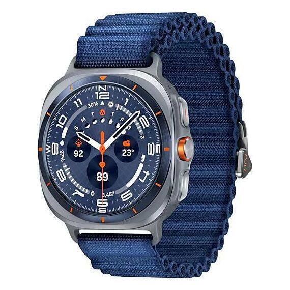 Galaxy Watch Ultra 2025 | 47 мм | 4G LTE | Titanium Blue | Trail/Blue | S/M/L, Размер: 47 мм, Цвет: Titanium Blue, Тип ремешка: Trail, Цвет ремешка: Blue, Размер ремешка: S/M/L, Подключение часов: Bluetooth / Wi-Fi + 4G LTE