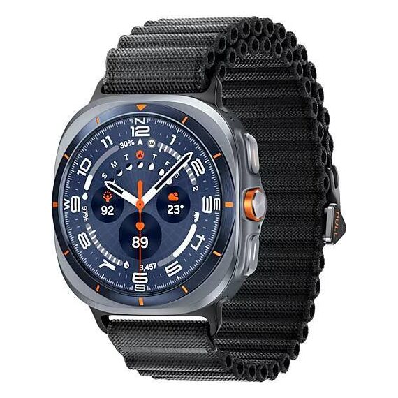 Galaxy Watch Ultra 2025 | 47 мм | 4G LTE | Titanium Blue | Trail/Dark Gray | S/M/L, Размер: 47 мм, Цвет: Titanium Blue, Тип ремешка: Trail, Цвет ремешка: Dark Gray, Размер ремешка: S/M/L, Подключение часов: Bluetooth / Wi-Fi + 4G LTE