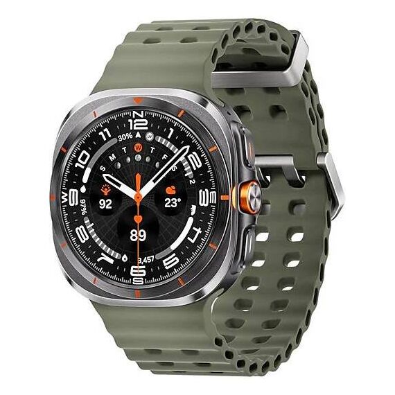 Galaxy Watch Ultra 2025 | 47 мм | 4G LTE | Titanium Gray | Marine/Green | S/M/L, Размер: 47 мм, Цвет: Titanium Gray, Тип ремешка: Marine, Цвет ремешка: Green, Размер ремешка: S/M/L, Подключение часов: Bluetooth / Wi-Fi + 4G LTE