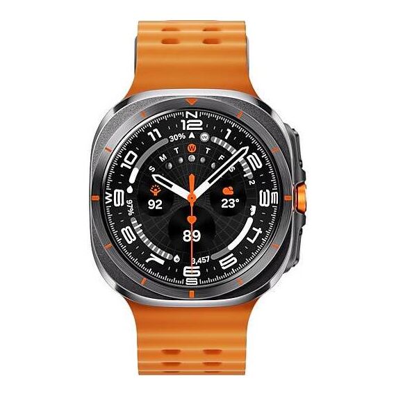 Galaxy Watch Ultra 2025 | 47 мм | 4G LTE | Titanium Gray | Marine/Orange | S/M/L, Размер: 47 мм, Цвет: Titanium Gray, Тип ремешка: Marine, Цвет ремешка: Orange, Размер ремешка: S/M/L, Подключение часов: Bluetooth / Wi-Fi + 4G LTE, изображение 2