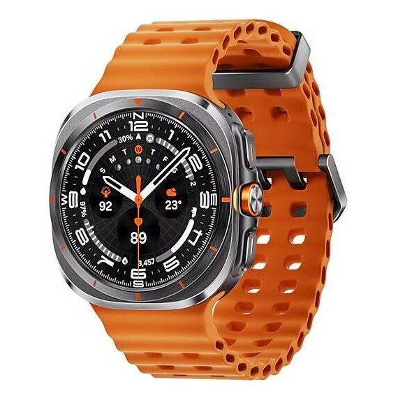 Galaxy Watch Ultra 2025 | 47 мм | 4G LTE | Titanium Gray | Marine/Orange | S/M/L, Размер: 47 мм, Цвет: Titanium Gray, Тип ремешка: Marine, Цвет ремешка: Orange, Размер ремешка: S/M/L, Подключение часов: Bluetooth / Wi-Fi + 4G LTE