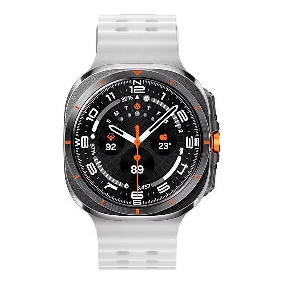Galaxy Watch Ultra 2025 | 47 мм | 4G LTE | Titanium Gray | Marine/White | S/M/L, Размер: 47 мм, Цвет: Titanium Gray, Тип ремешка: Marine, Цвет ремешка: White, Размер ремешка: S/M/L, Подключение часов: Bluetooth / Wi-Fi + 4G LTE, изображение 2