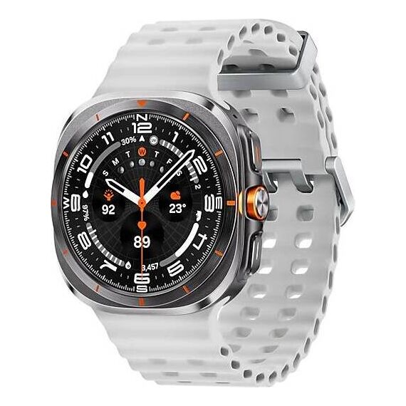 Galaxy Watch Ultra 2025 | 47 мм | 4G LTE | Titanium Gray | Marine/White | S/M/L, Размер: 47 мм, Цвет: Titanium Gray, Тип ремешка: Marine, Цвет ремешка: White, Размер ремешка: S/M/L, Подключение часов: Bluetooth / Wi-Fi + 4G LTE