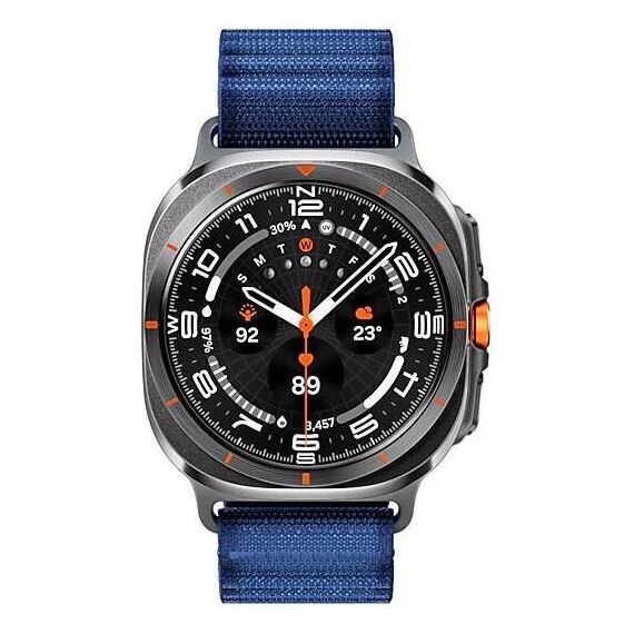 Galaxy Watch Ultra 2025 | 47 мм | 4G LTE | Titanium Gray | Trail/Blue | S/M/L, Размер: 47 мм, Цвет: Titanium Gray, Тип ремешка: Trail, Цвет ремешка: Blue, Размер ремешка: S/M/L, Подключение часов: Bluetooth / Wi-Fi + 4G LTE, изображение 2