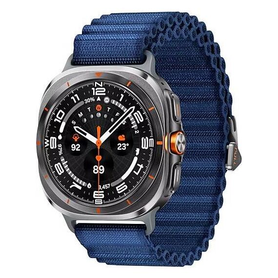 Galaxy Watch Ultra 2025 | 47 мм | 4G LTE | Titanium Gray | Trail/Blue | S/M/L, Размер: 47 мм, Цвет: Titanium Gray, Тип ремешка: Trail, Цвет ремешка: Blue, Размер ремешка: S/M/L, Подключение часов: Bluetooth / Wi-Fi + 4G LTE