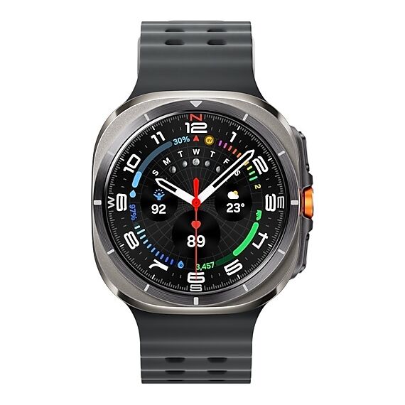 Galaxy Watch Ultra 2025 | 47 мм | 4G LTE | Titanium Silver | Marine/Dark Gray | S/M/L, Размер: 47 мм, Цвет: Titanium Silver, Тип ремешка: Marine, Цвет ремешка: Dark Gray, Размер ремешка: S/M/L, Подключение часов: Bluetooth / Wi-Fi + 4G LTE, изображение 2