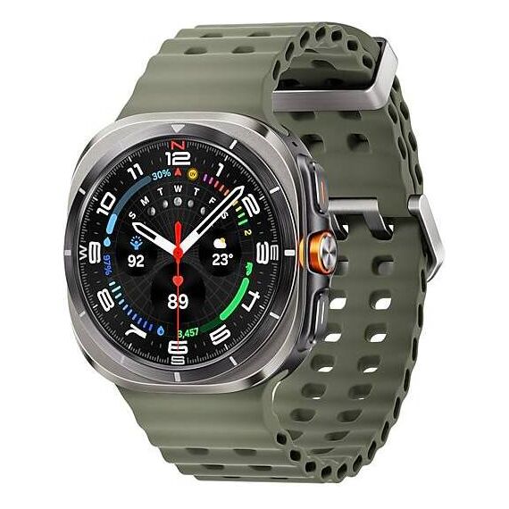 Galaxy Watch Ultra 2025 | 47 мм | 4G LTE | Titanium Silver | Marine/Green | S/M/L, Размер: 47 мм, Цвет: Titanium Silver, Тип ремешка: Marine, Цвет ремешка: Green, Размер ремешка: S/M/L, Подключение часов: Bluetooth / Wi-Fi + 4G LTE