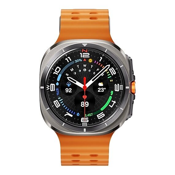 Galaxy Watch Ultra 2025 | 47 мм | 4G LTE | Titanium Silver | Marine/Orange | S/M/L, Размер: 47 мм, Цвет: Titanium Silver, Тип ремешка: Marine, Цвет ремешка: Orange, Размер ремешка: S/M/L, Подключение часов: Bluetooth / Wi-Fi + 4G LTE, изображение 2