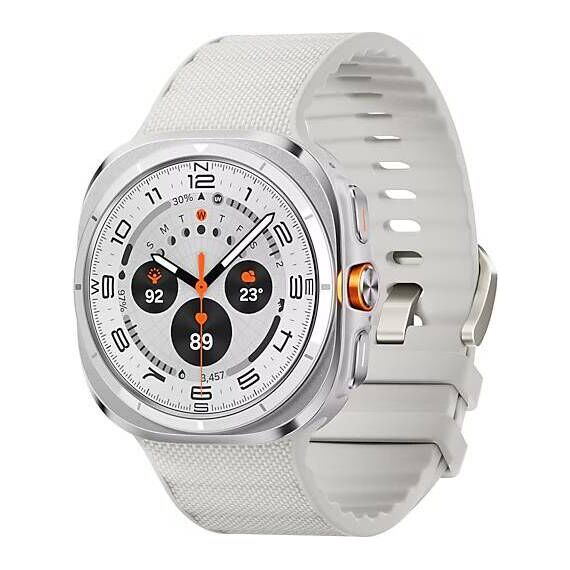 Galaxy Watch Ultra 2025 | 47 мм | 4G LTE | Titanium White | Peakform/White Sand | S/M/L, Размер: 47 мм, Цвет: Titanium White, Тип ремешка: Peakform, Цвет ремешка: White Sand, Размер ремешка: S/M/L, Подключение часов: Bluetooth / Wi-Fi + 4G LTE