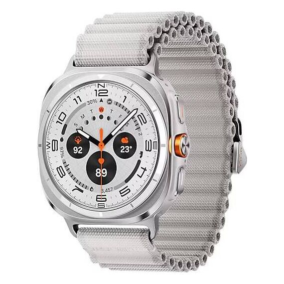 Galaxy Watch Ultra 2025 | 47 мм | 4G LTE | Titanium White | Trail/White Sand | S/M/L, Размер: 47 мм, Цвет: Titanium White, Тип ремешка: Trail, Цвет ремешка: White Sand, Размер ремешка: S/M/L, Подключение часов: Bluetooth / Wi-Fi + 4G LTE