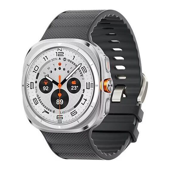 Galaxy Watch Ultra 2025 | 47 мм | 4G LTE | Titanium White | Peakform/Dark Gray | S/M/L, Размер: 47 мм, Цвет: Titanium White, Тип ремешка: Peakform, Цвет ремешка: Dark Gray, Размер ремешка: S/M/L, Подключение часов: Bluetooth / Wi-Fi + 4G LTE