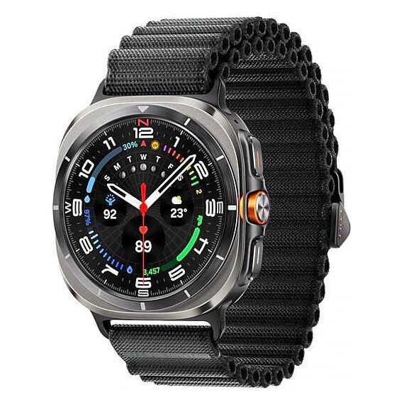 Galaxy Watch Ultra 2025 | 47 мм | 4G LTE | Titanium Silver | Trail/Dark Gray | S/M/L, Размер: 47 мм, Цвет: Titanium Silver, Тип ремешка: Trail, Цвет ремешка: Dark Gray, Размер ремешка: S/M/L, Подключение часов: Bluetooth / Wi-Fi + 4G LTE