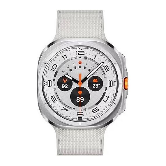 Galaxy Watch Ultra 2025 | 47 мм | 4G LTE | Titanium White | Peakform/White Sand | S/M/L, Размер: 47 мм, Цвет: Titanium White, Тип ремешка: Peakform, Цвет ремешка: White Sand, Размер ремешка: S/M/L, Подключение часов: Bluetooth / Wi-Fi + 4G LTE, изображение 2