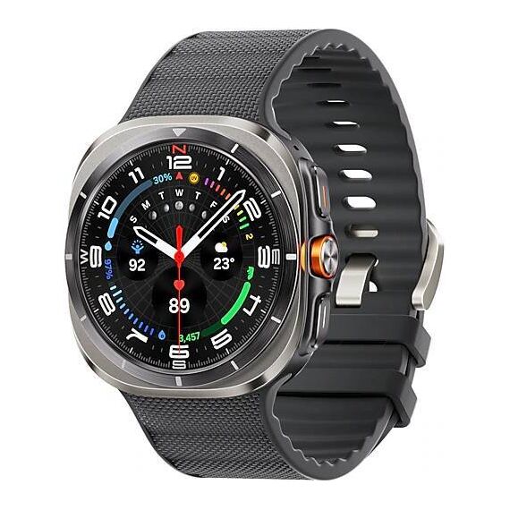 Galaxy Watch Ultra 2025 | 47 мм | 4G LTE | Titanium Silver | Peakform/Dark Gray | S/M/L, Размер: 47 мм, Цвет: Titanium Silver, Тип ремешка: Peakform, Цвет ремешка: Dark Gray, Размер ремешка: S/M/L, Подключение часов: Bluetooth / Wi-Fi + 4G LTE