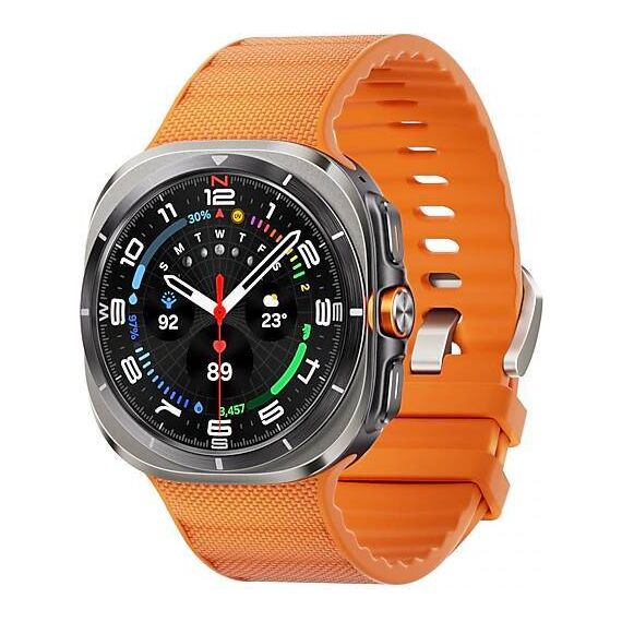 Galaxy Watch Ultra 2025 | 47 мм | 4G LTE | Titanium Silver | Peakform/Orange | S/M/L, Размер: 47 мм, Цвет: Titanium Silver, Тип ремешка: Peakform, Цвет ремешка: Orange, Размер ремешка: S/M/L, Подключение часов: Bluetooth / Wi-Fi + 4G LTE