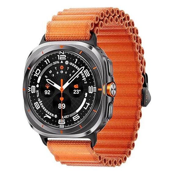 Galaxy Watch Ultra 2025 | 47 мм | 4G LTE | Titanium Gray | Trail/Orange | S/M/L, Размер: 47 мм, Цвет: Titanium Gray, Тип ремешка: Trail, Цвет ремешка: Orange, Размер ремешка: S/M/L, Подключение часов: Bluetooth / Wi-Fi + 4G LTE