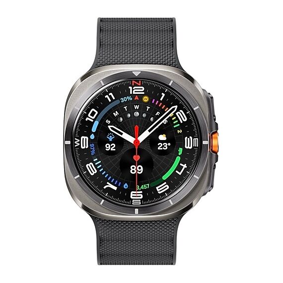 Galaxy Watch Ultra 2025 | 47 мм | 4G LTE | Titanium Silver | Peakform/Dark Gray | S/M/L, Размер: 47 мм, Цвет: Titanium Silver, Тип ремешка: Peakform, Цвет ремешка: Dark Gray, Размер ремешка: S/M/L, Подключение часов: Bluetooth / Wi-Fi + 4G LTE, изображение 2