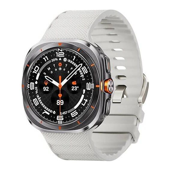 Galaxy Watch Ultra 2025 | 47 мм | 4G LTE | Titanium Gray | Peakform/White Sand | S/M/L, Размер: 47 мм, Цвет: Titanium Gray, Тип ремешка: Peakform, Цвет ремешка: White Sand, Размер ремешка: S/M/L, Подключение часов: Bluetooth / Wi-Fi + 4G LTE