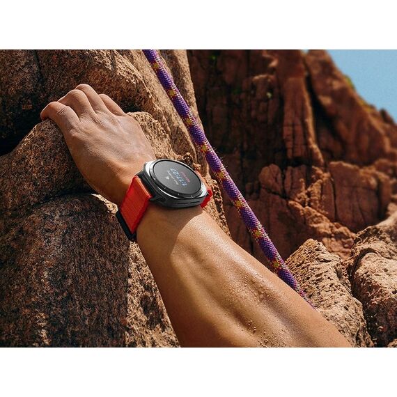 Samsung Galaxy Watch Ultra • 47 мм • Titanium Gray, Размер: 47 мм, Цвет: Titanium Gray, Тип ремешка: Trail, Цвет ремешка: Orange, Размер ремешка: M/L, изображение 5