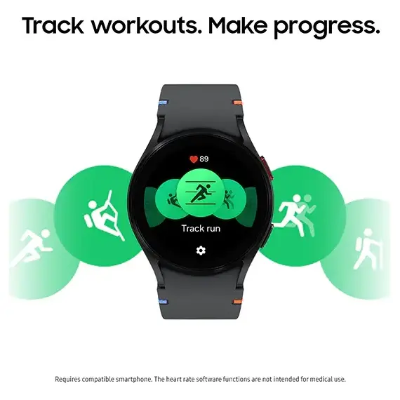 Samsung Galaxy Watch FE • 40 мм • Black • Bluetooth / Wi-Fi, Размер: 40 мм, Цвет: Black, Цвет ремешка: Black, Подключение часов: Bluetooth / Wi-Fi, изображение 8